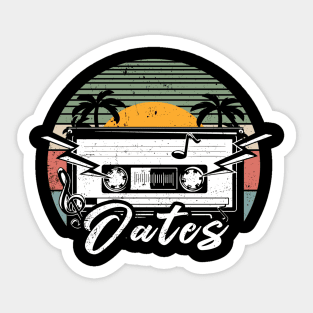 Personalized Name Oates Vintage Styles Gift 70s 80s 90s Sticker